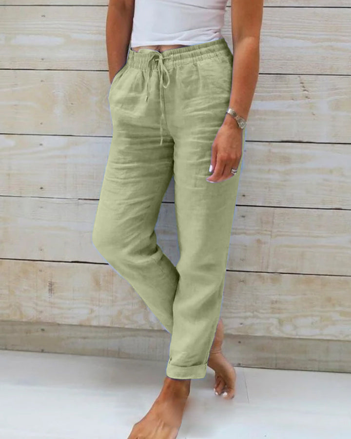 Coralie – Cotton-Linen Pants