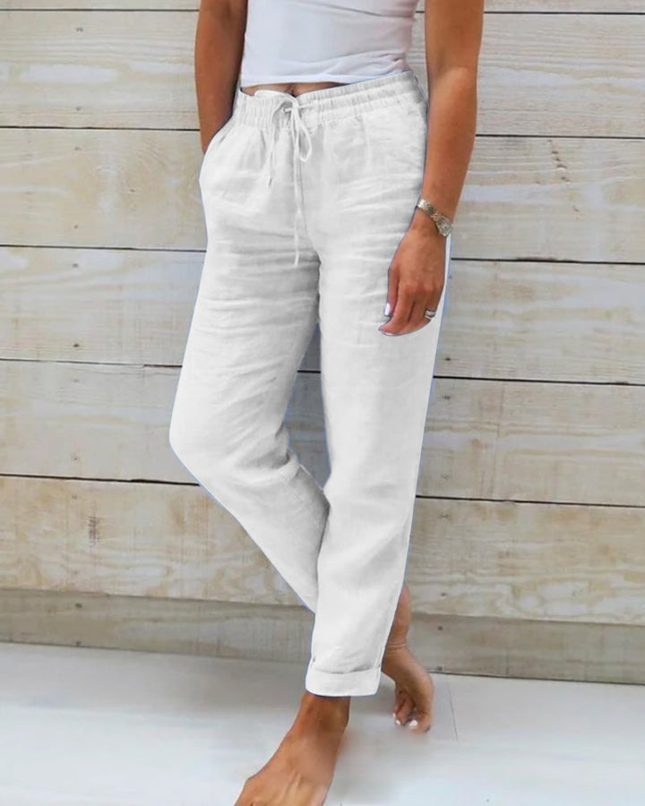 Coralie – Cotton-Linen Pants