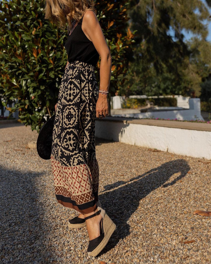 Sierra™ — Flowy Boho Maxi Skirt