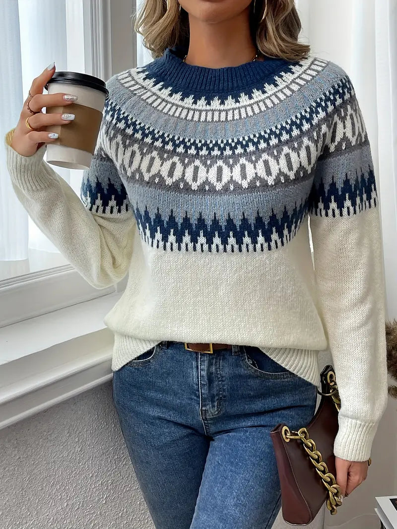 Arlina – Geometric Pattern Knit