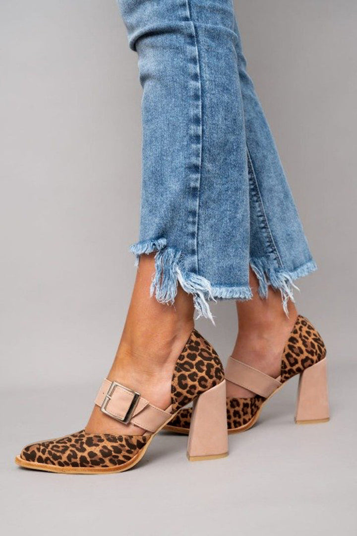 Ravine – Leopard Suede Heel Sandals