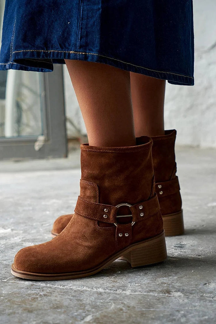 Eloena™ — Vintage Buckled Ankle Boots