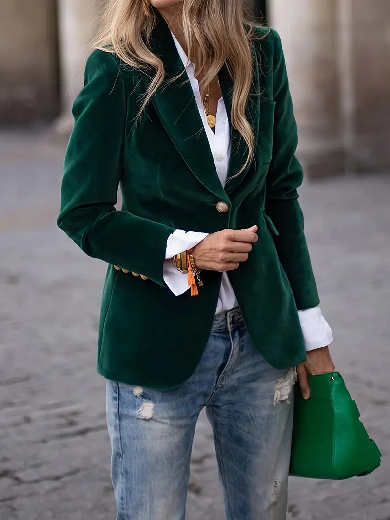 Veloura™ – Velvet Statement Blazer
