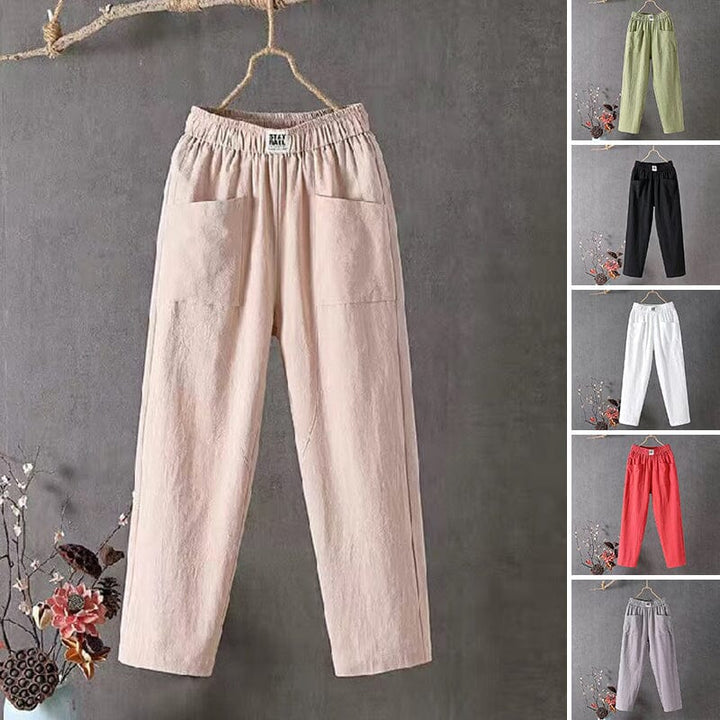 Adriana – Classic Cotton-Linen Pants