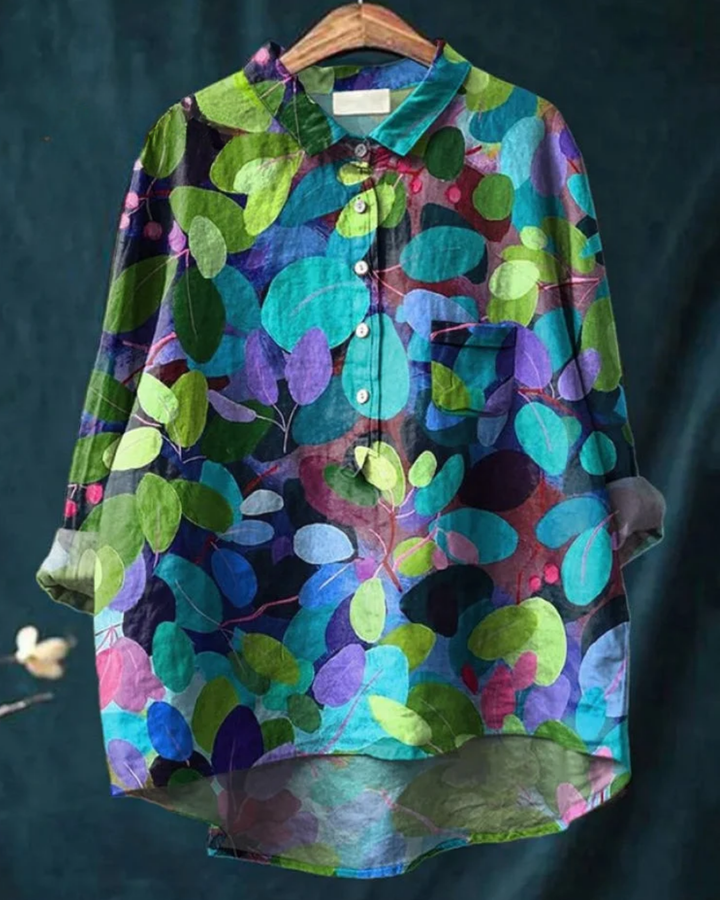 Elara – Floral Button-Down Shirt