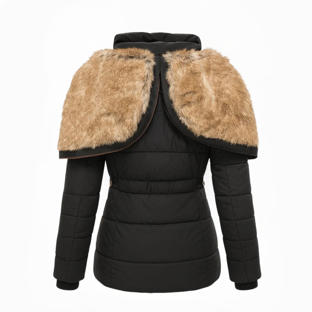 Alvera™ – Faux Fur Trim Winter Coat