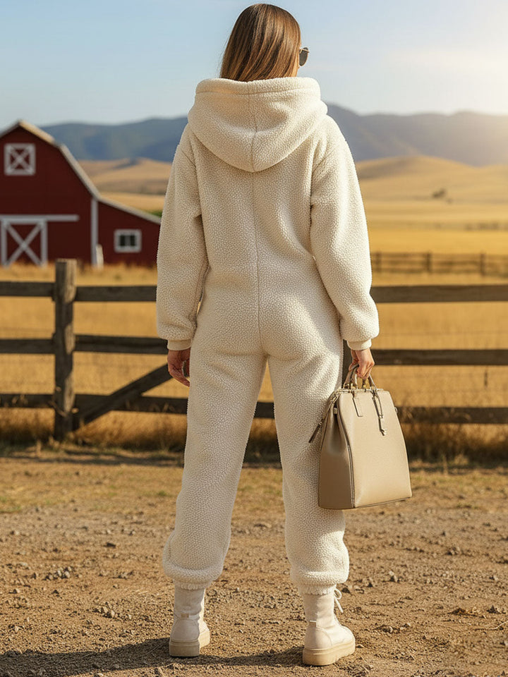 Avyra — Polar Fleece Zip Hoodie Jumpsuit