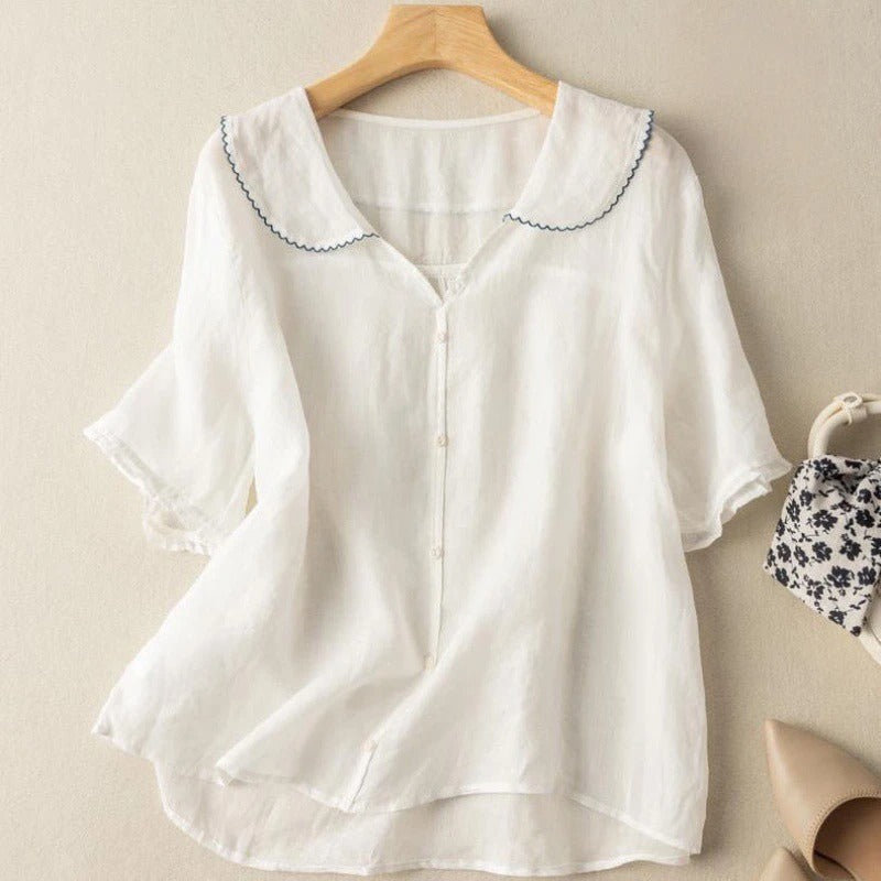 Adelisse™ — Lightweight Linen Blouse
