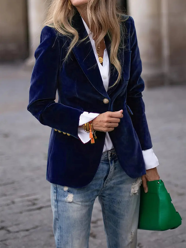 Veloura™ – Velvet Statement Blazer