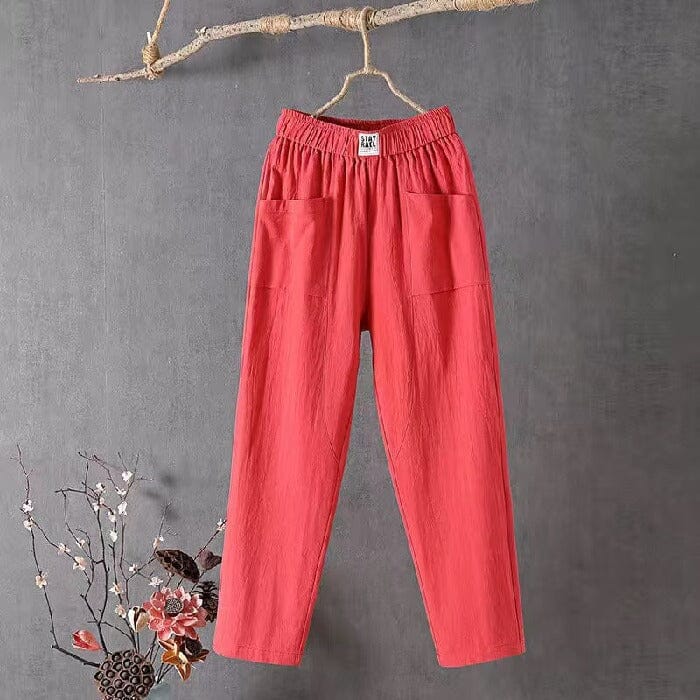 Adriana – Classic Cotton-Linen Pants