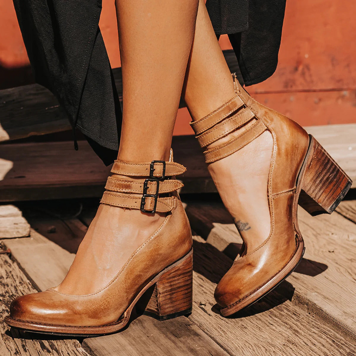Sophie — Multi-Strap Comfort Heels