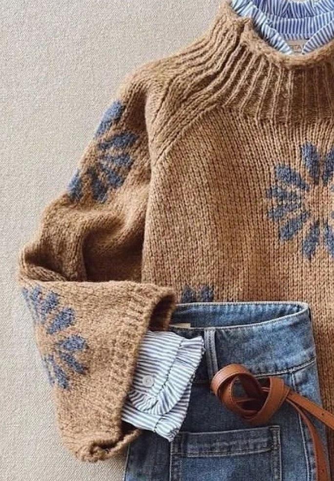 Ophelia – Floral Knit Sweater