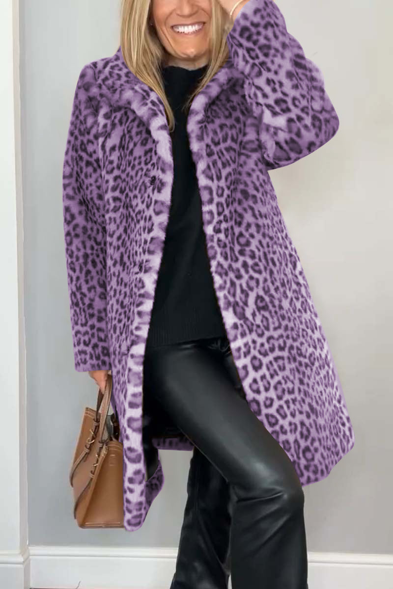 Lizzetta™ — Leopard Chic Long Coat