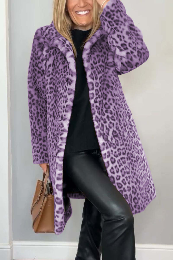Lizzetta™ — Leopard Chic Long Coat