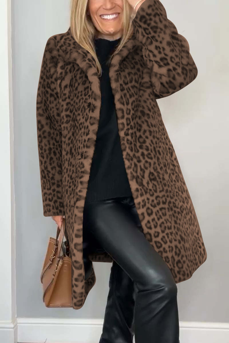 Lizzetta™ — Leopard Chic Long Coat