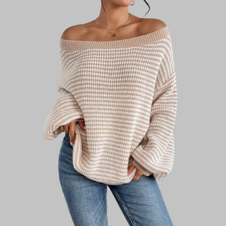 Quorra – Striped Drop Shoulder Sweater