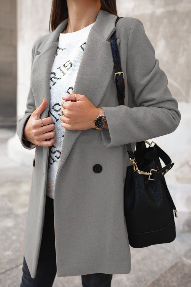 Thera – Elegant Lapel Coat
