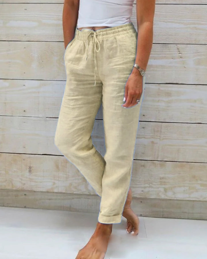 Coralie – Cotton-Linen Pants