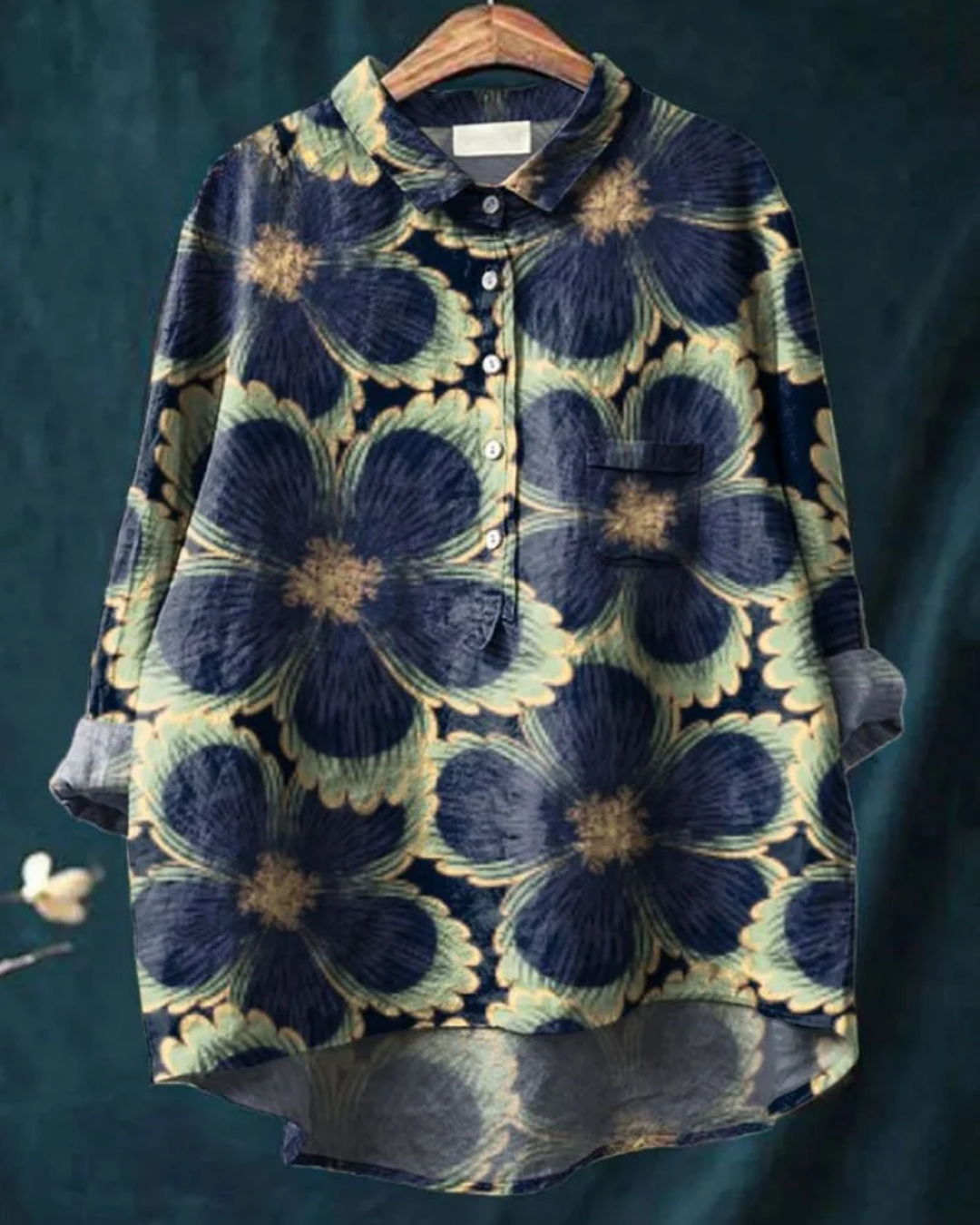 Elara – Floral Button-Down Shirt