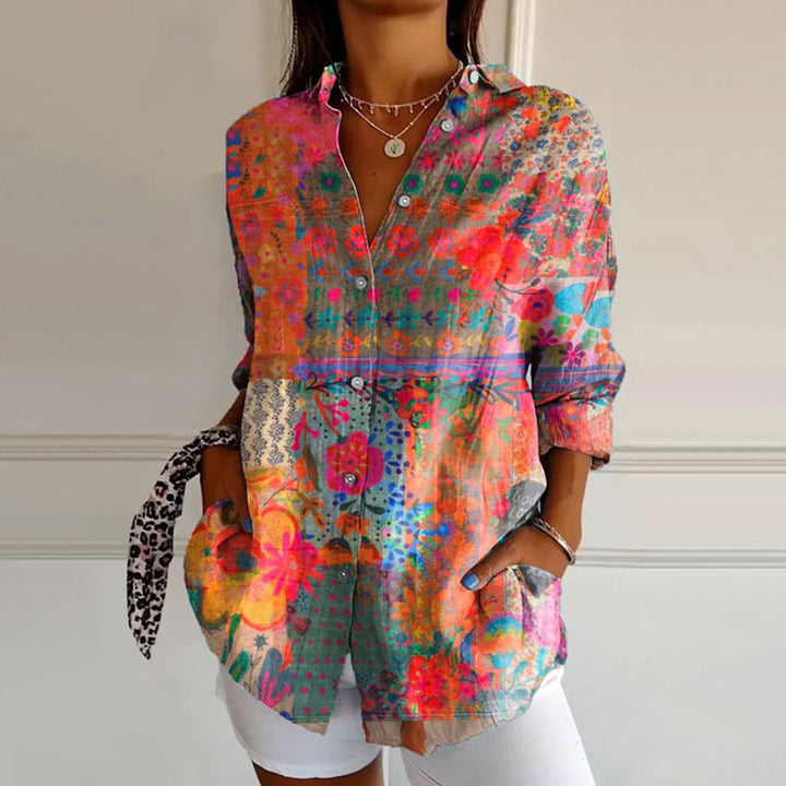 Amélie – Elegant Floral Print Blouse