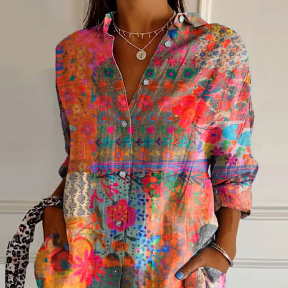 Amélie – Elegant Floral Print Blouse