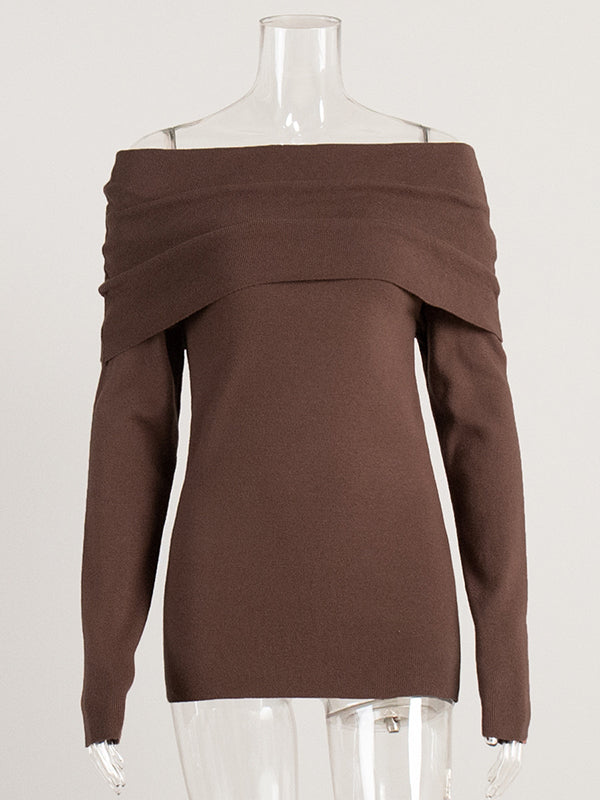 Eriselle — Off-Shoulder Elegance Sweater