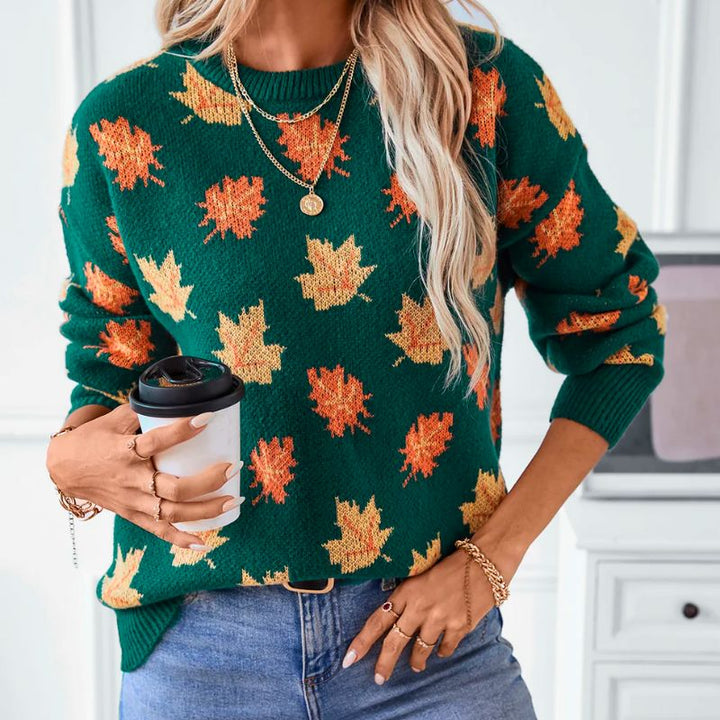 Elara – Botanical Knit Pullover