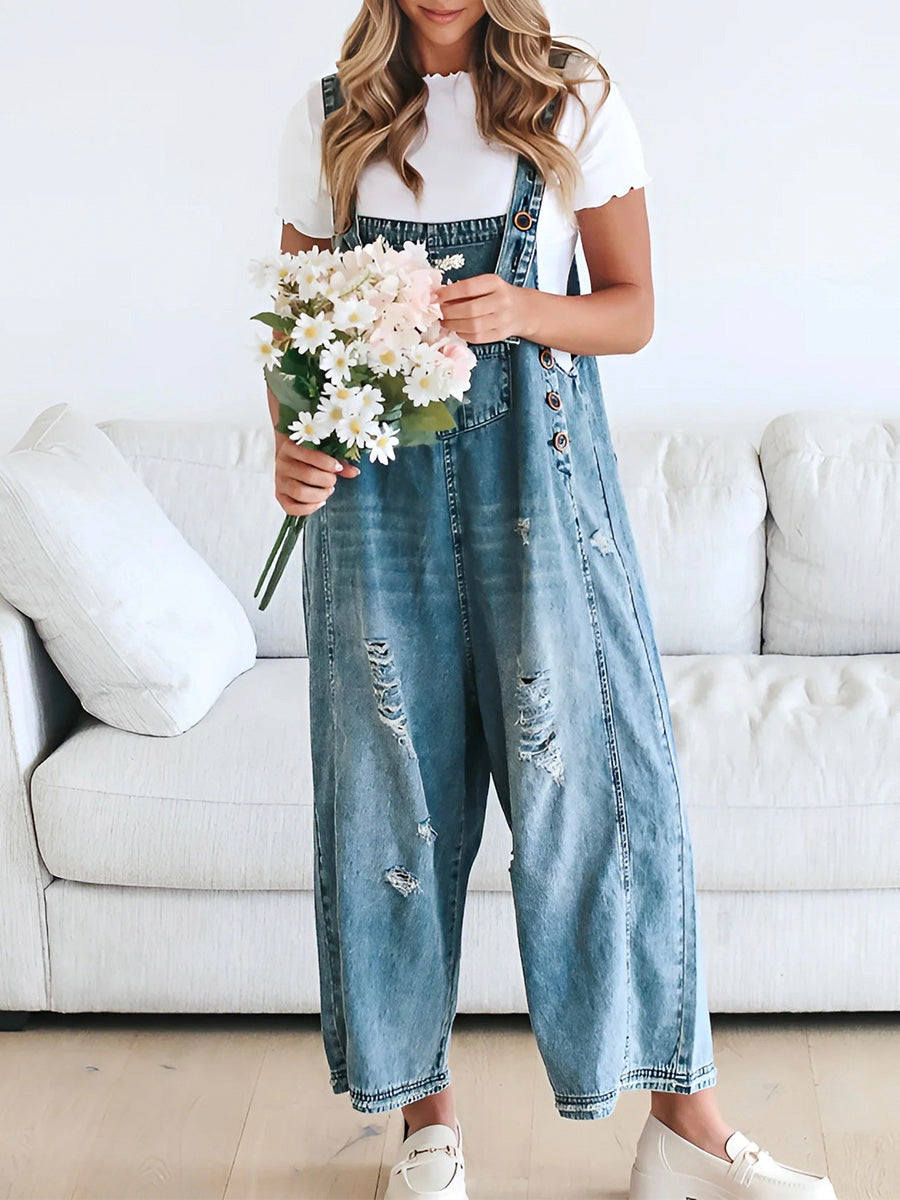 Tessaly™ — Relaxed Denim Overalls