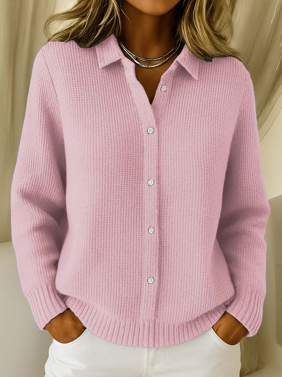 Elainora — Classic Knit Button Cardigan