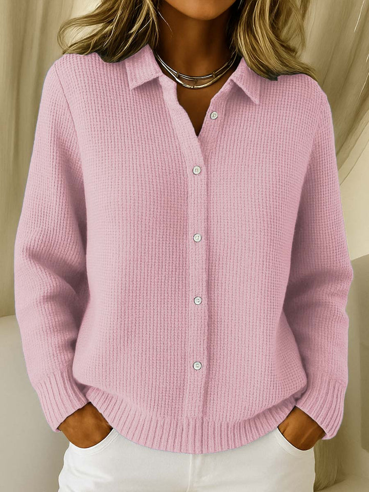 Elainora — Classic Knit Button Cardigan