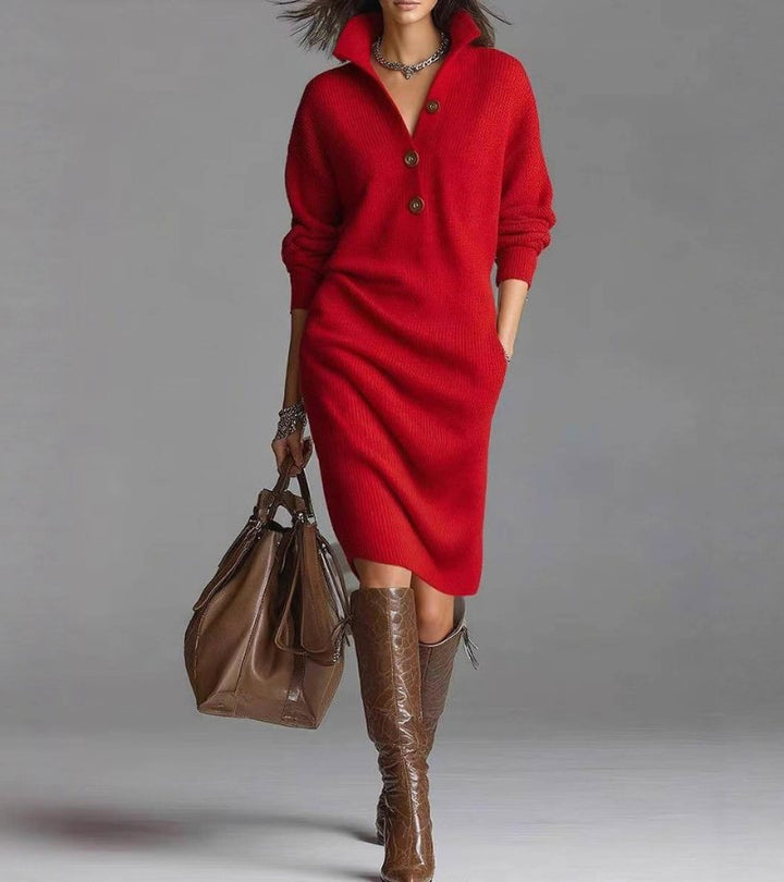 Marvella – Cozy Knit Midi Dress