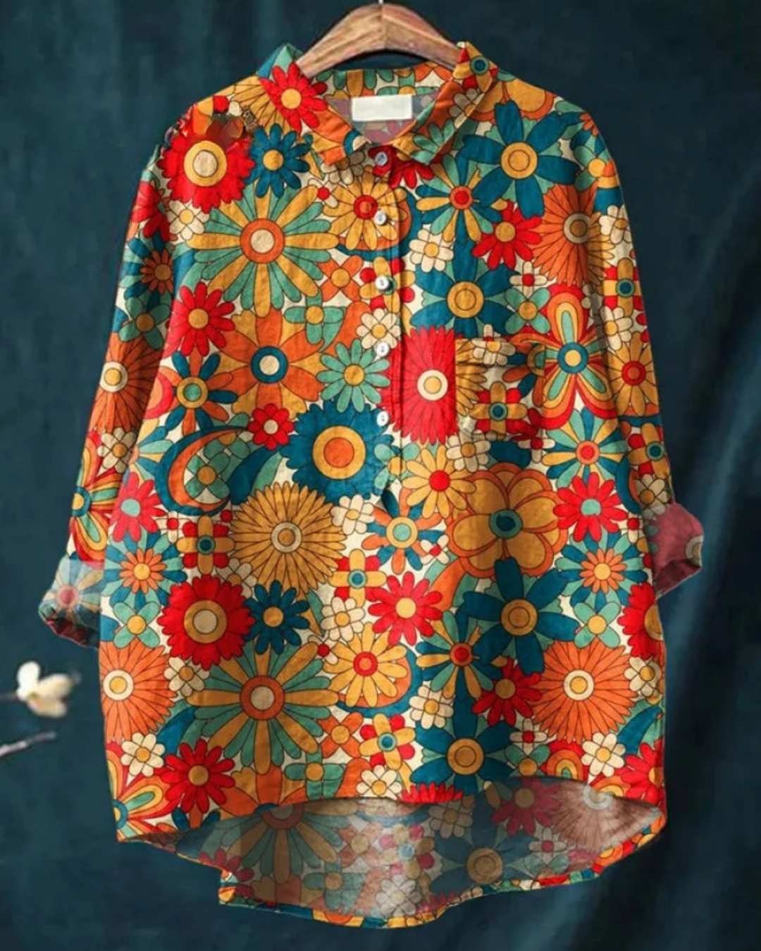 Elara – Floral Button-Down Shirt