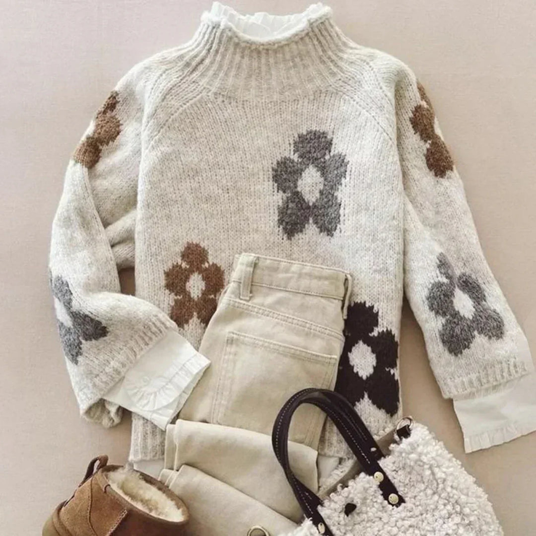Ophelia – Floral Knit Sweater