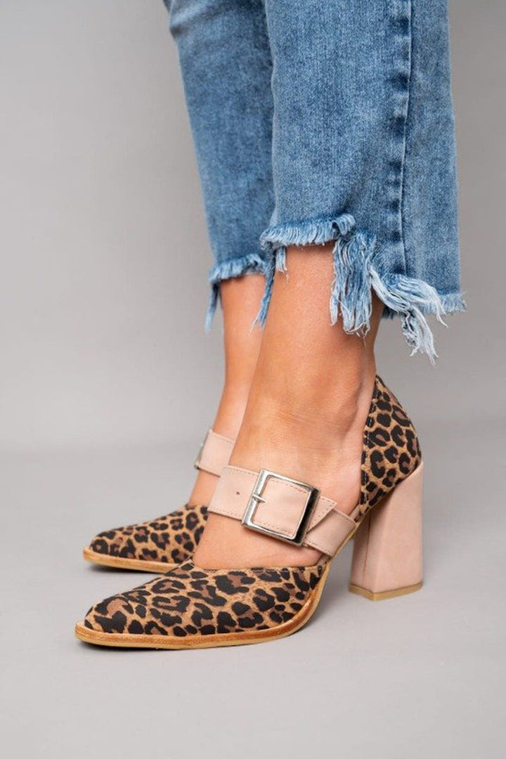 Ravine – Leopard Suede Heel Sandals