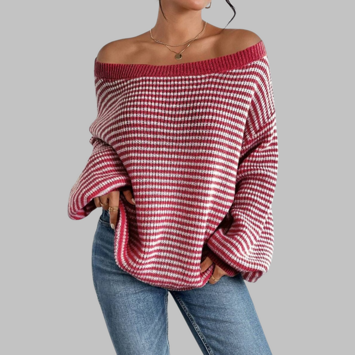 Quorra – Striped Drop Shoulder Sweater