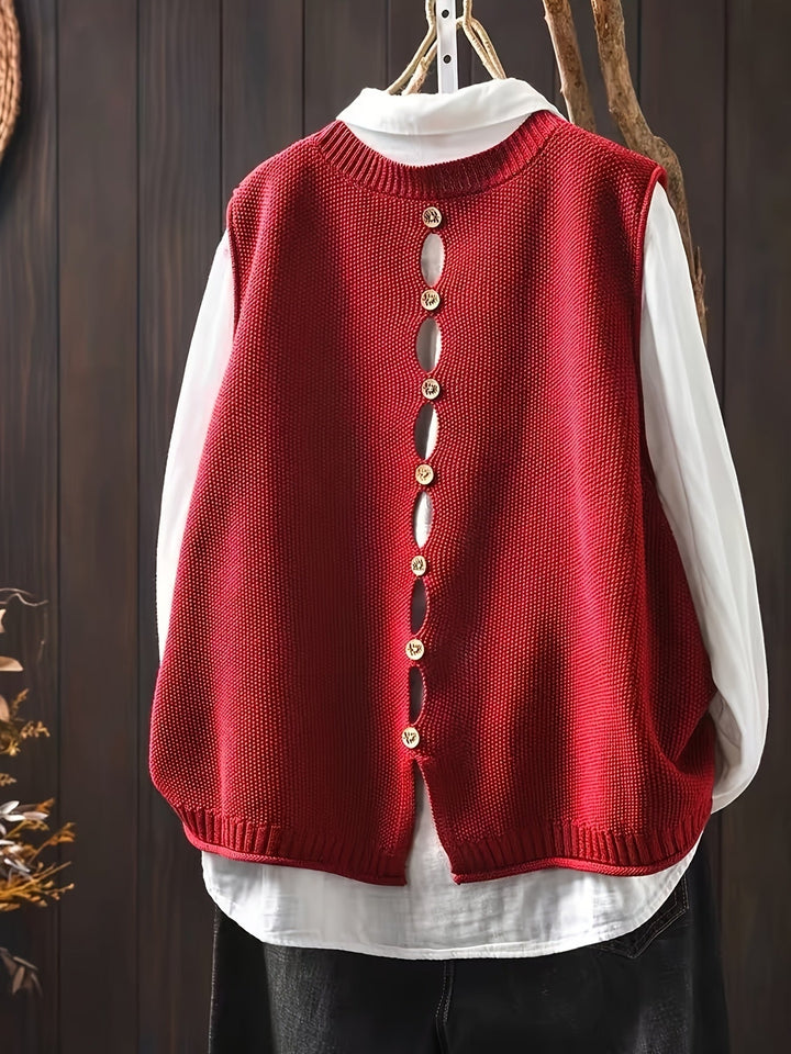 Melira – Button-Back Knit Vest