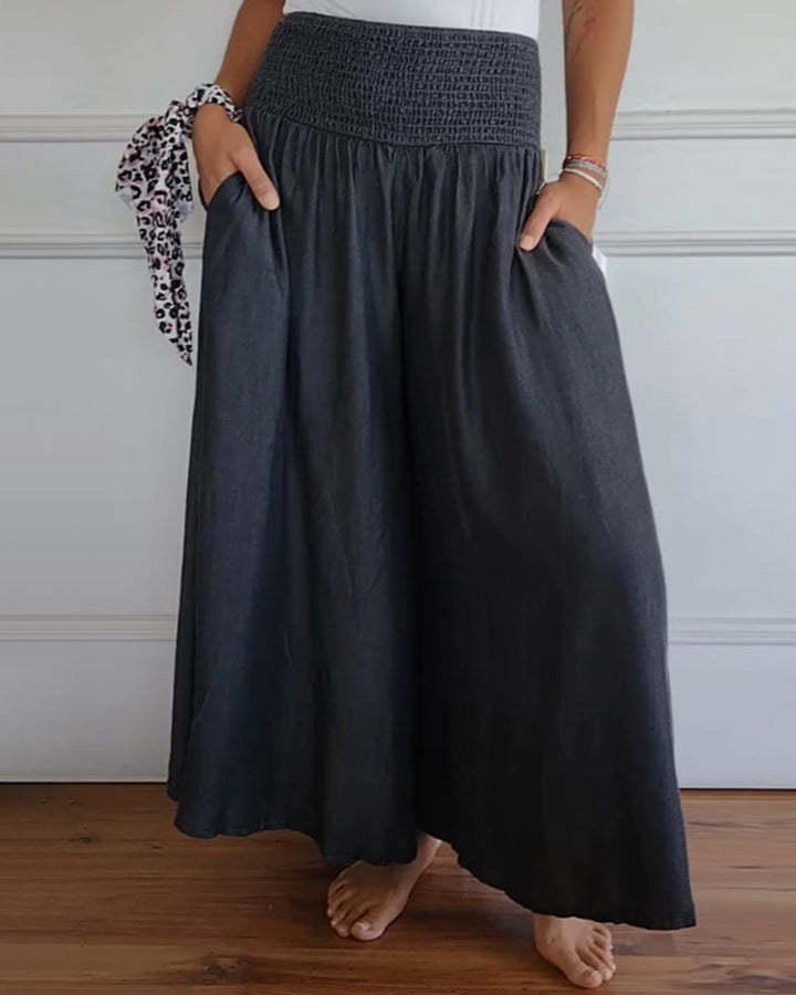 Miradie™ — Elastic Waist Linen Pants