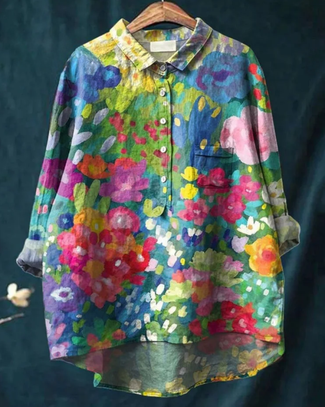 Elara – Floral Button-Down Shirt