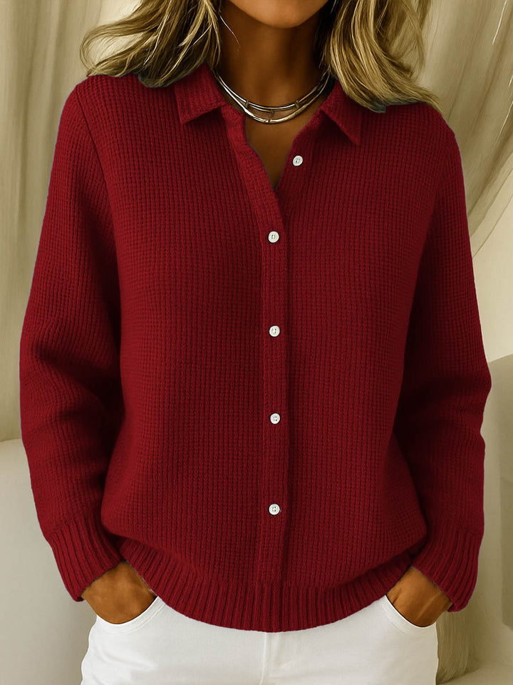 Elainora — Classic Knit Button Cardigan
