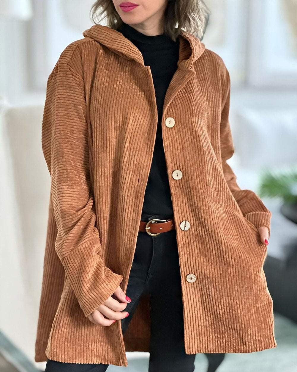 Cordella™ — Corduroy Hooded Jacket