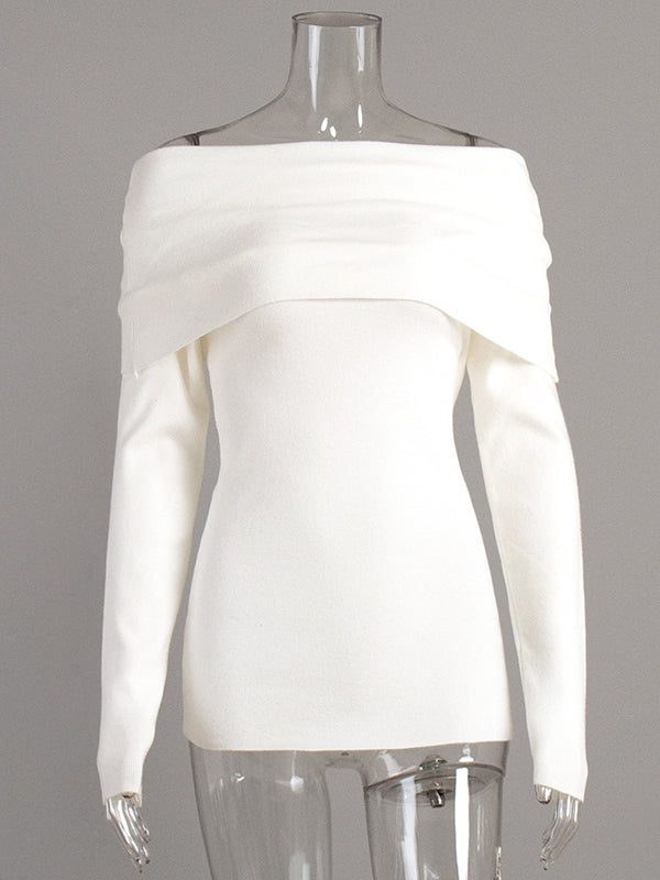 Eriselle — Off-Shoulder Elegance Sweater