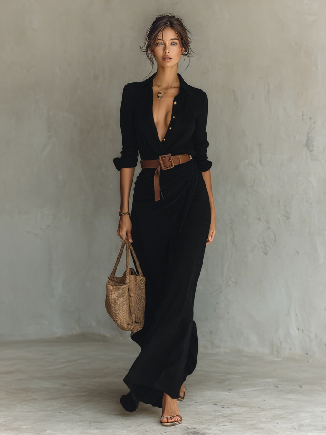 Arlène™ — Silken Charm Maxi Dress