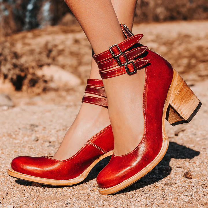 Sophie — Multi-Strap Comfort Heels