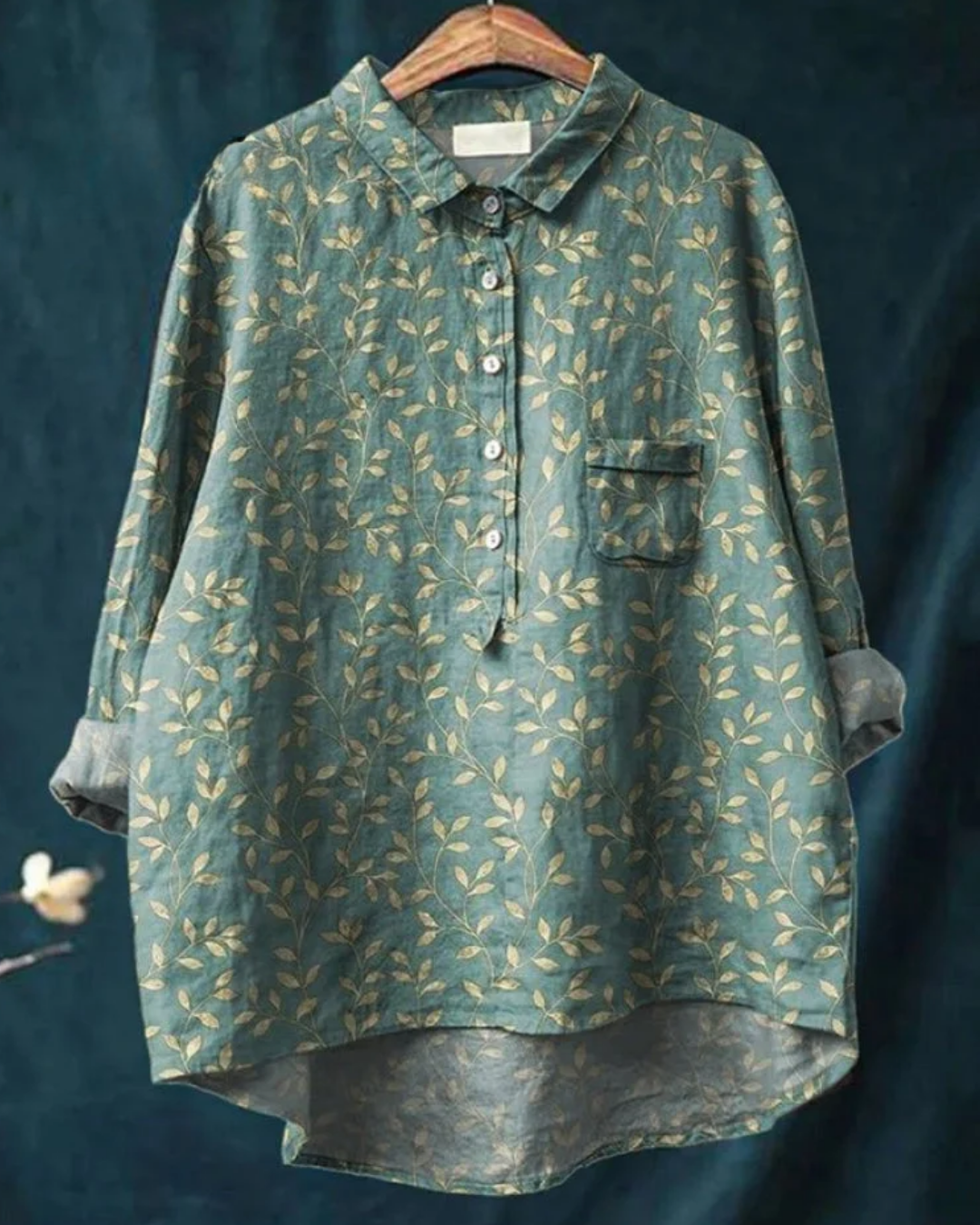 Elara – Floral Button-Down Shirt