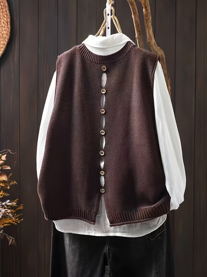 Melira – Button-Back Knit Vest