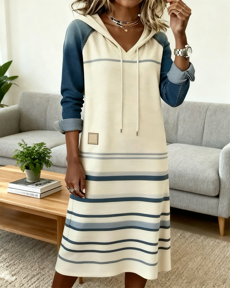 Liraya — Striped Hooded Dress