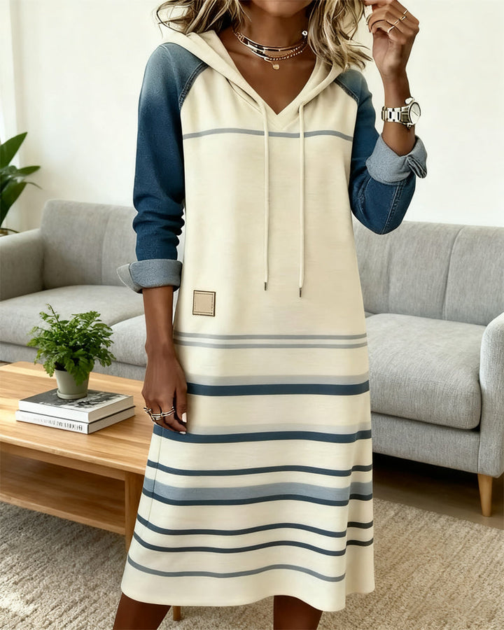 Liraya — Striped Hooded Dress