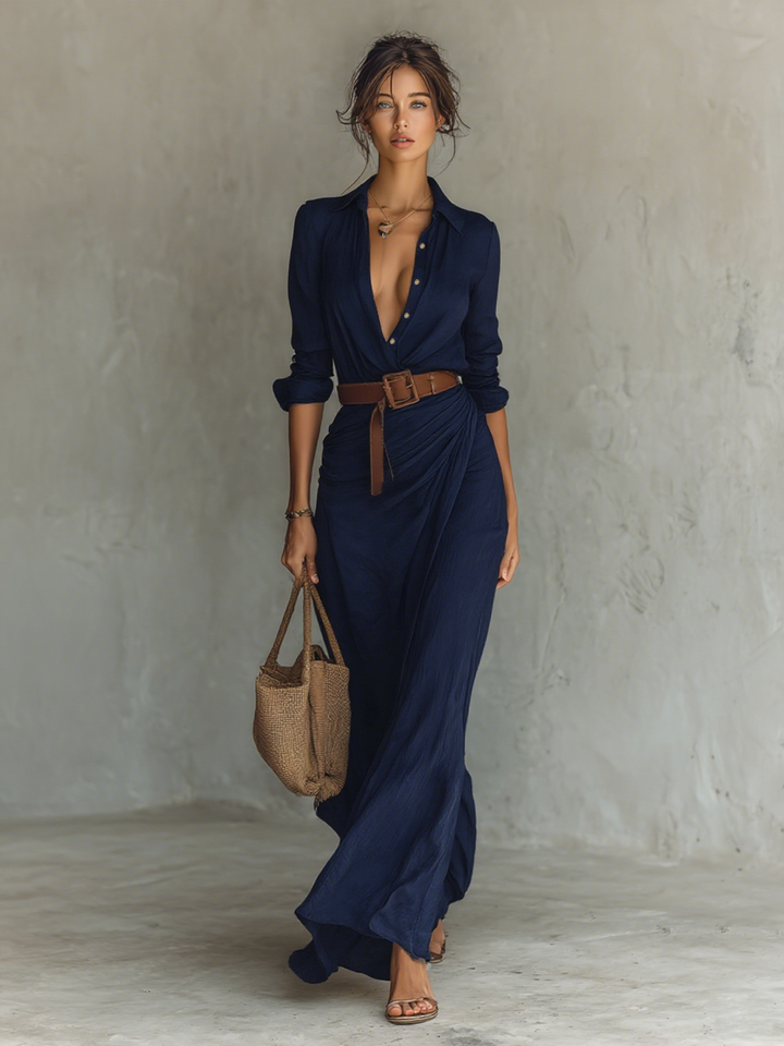 Arlène™ — Silken Charm Maxi Dress