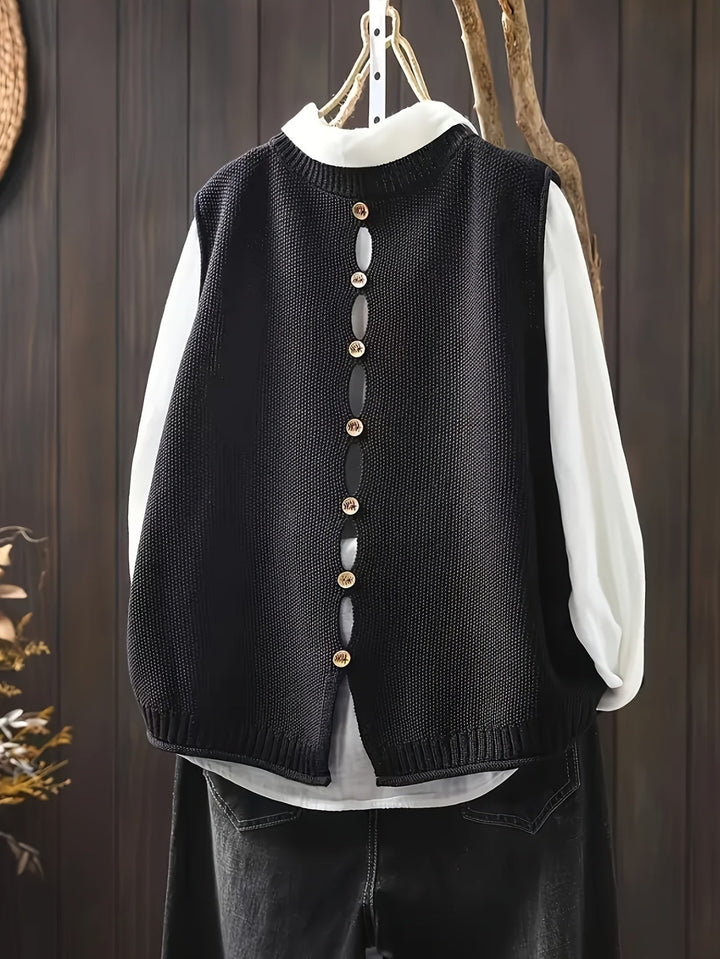 Melira – Button-Back Knit Vest