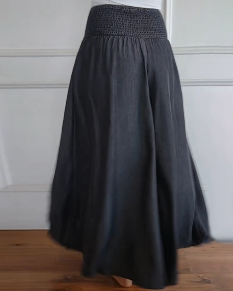 Miradie™ — Elastic Waist Linen Pants